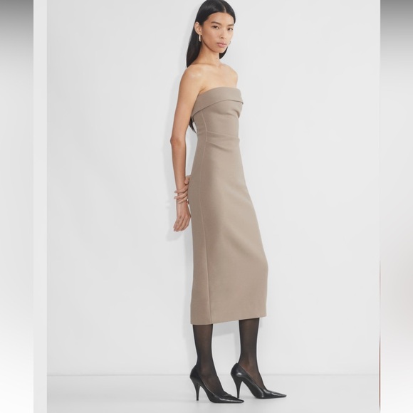 Aritzia Eyecatcher Dress Taupe - Picture 5 of 6
